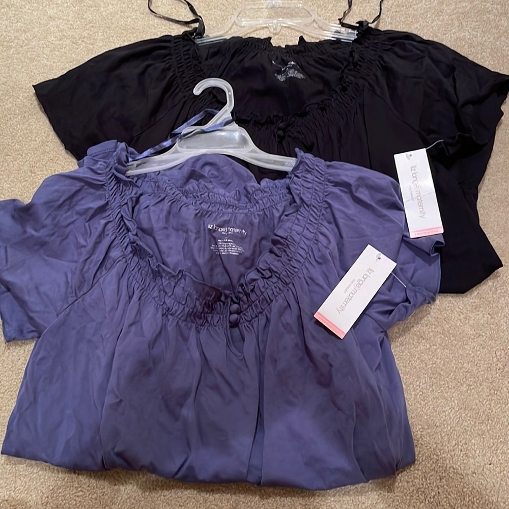 Liz Lange Maternity Drop Waist Tunics (2) size M